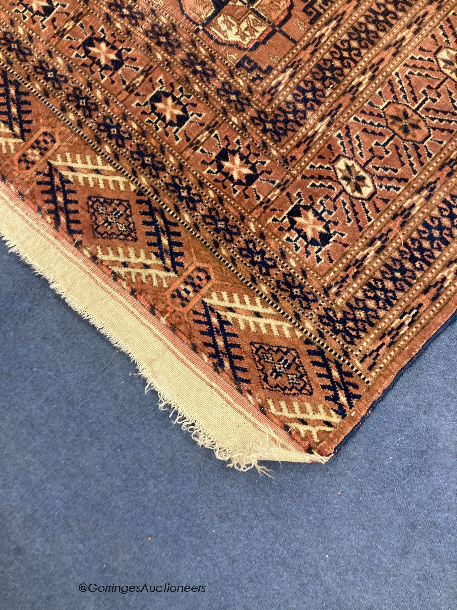 A Bokhara red ground rug, 150 x 116cm